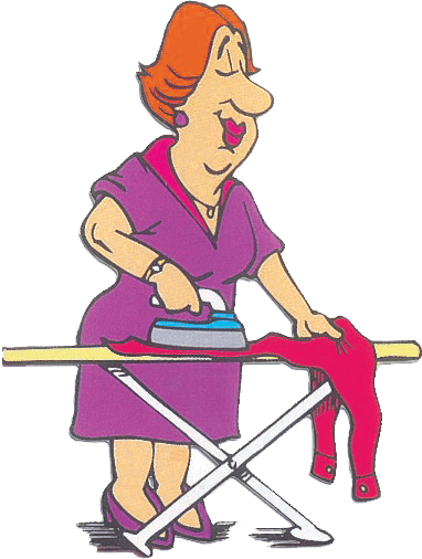 logo pressgang ironing